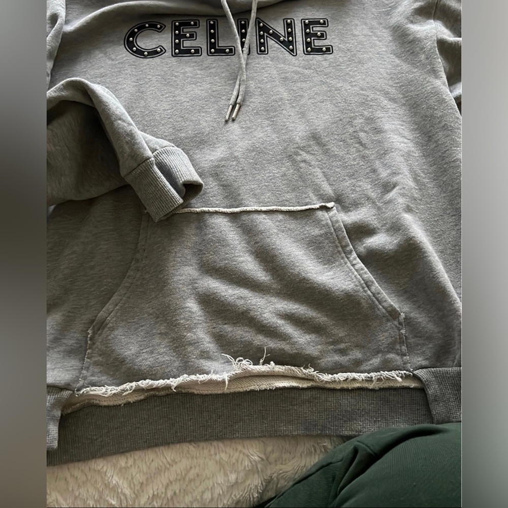 CELINE studded gray hoodie - Picture 5 of 10